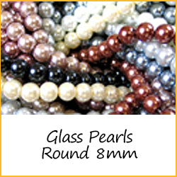 Glass Pearls Round 8mm