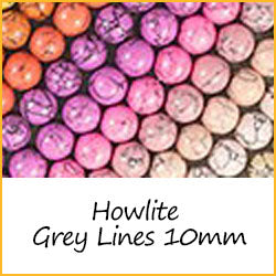 Howlite Grey Lines 10mm