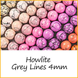 Howlite Grey Lines 4mm