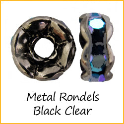 Metal Rondels Black Clear