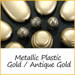 Metallic Plastic Gold/Antique Gold