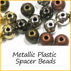 Metallic Plastic Spacer Beads
