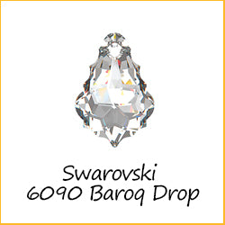 Austrian Crystals 6090 Baroq Drop