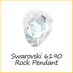 Austrian Crystals 6190 Rock Pendant