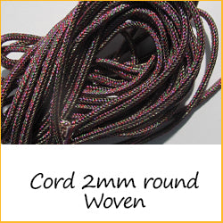 Cord 2mm round woven