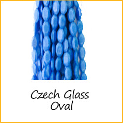 Czech Glass Oval Beads