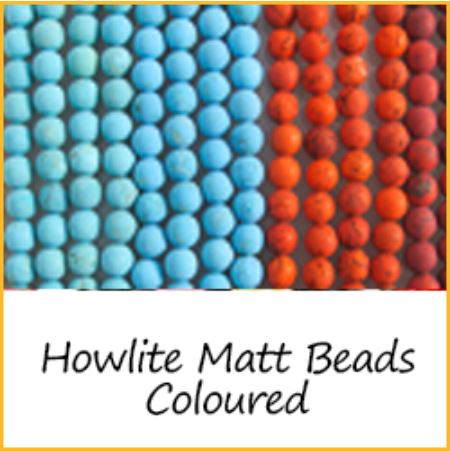 Howlite Matt Beads Coloured
