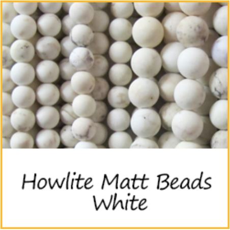 Howlite Matt Beads White