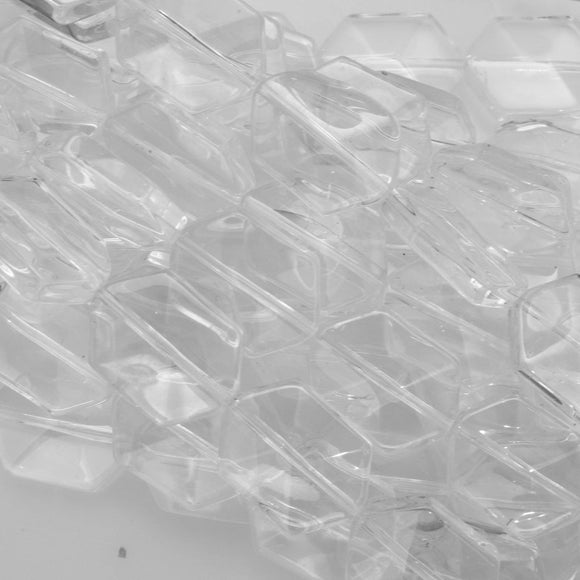 CG 18x12mm hex faceted crystal 12 pcs