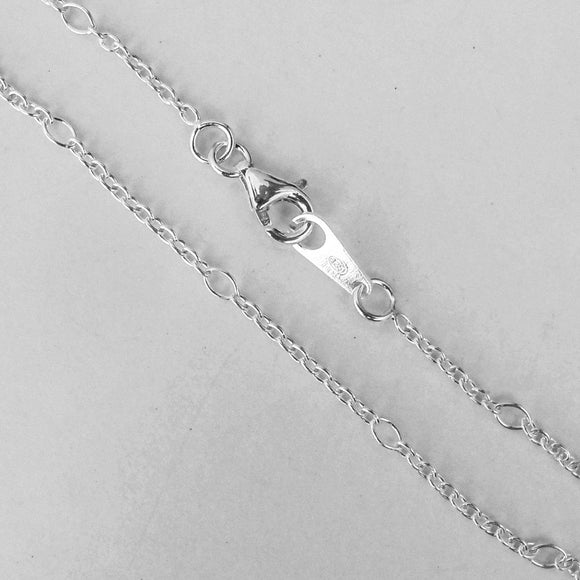 Sterling Silver 2x2mm Bracelet 18cm
