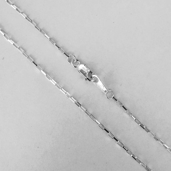 Sterling Silver 3x1.5mm Necklace 45cm