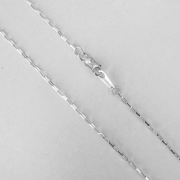 Sterling Silver 3x1.5mm Necklace 65cm