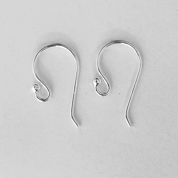Sterling sil 16mm E/Hook (thick) 20pcs