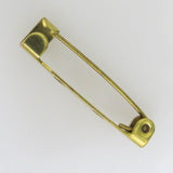 Metal 25mm brooch back brass 10pcs