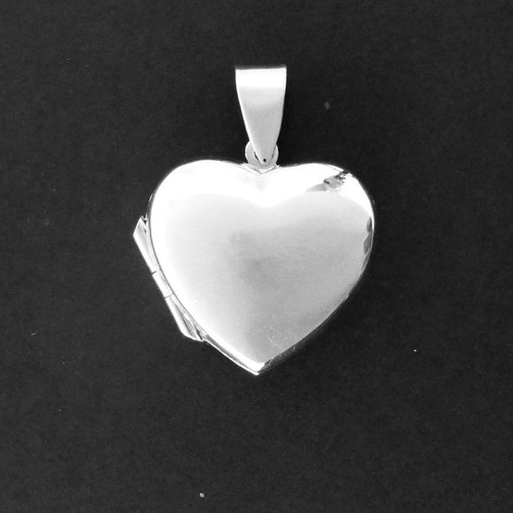 Sterling sil 20mm heart locket 1pc