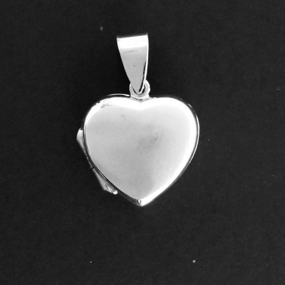 Sterling sil 16mm heart locket 1pc