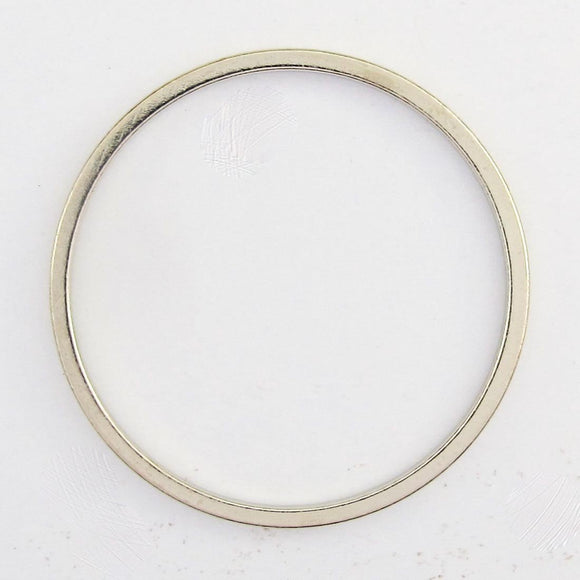 Metal 20mm flat rnd ring nkl 20pcs