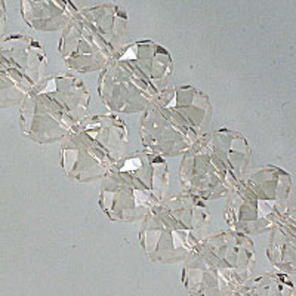 cg 8x10mm faceted rondel clear 50 pieces.