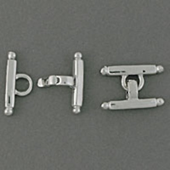 Metal 24x34mm 5 hl hinged clasp NF sil 2