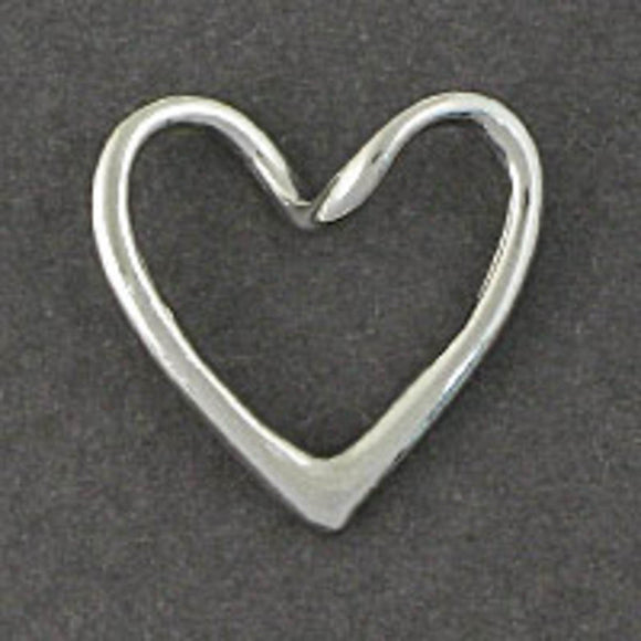 Metal 18mm heart hollow twist NF nkl 6pc