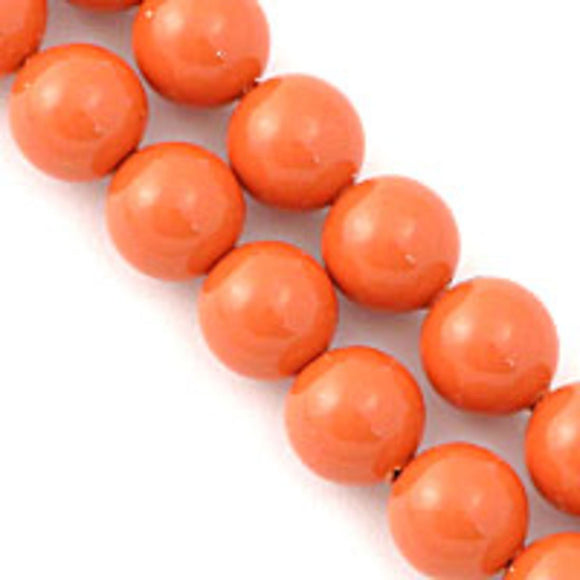 Not Available in the Prahran Store - Austrian Crystals 6mm 5810 coral 100pcs