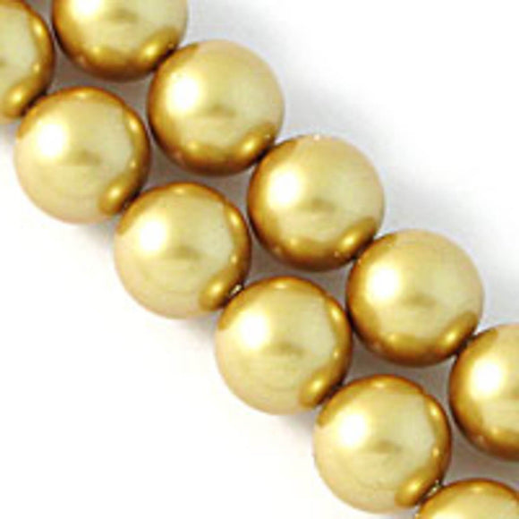 Not Available in the Prahran Store - Austrian Crystals 8mm 5810 vintage gold 50pcs