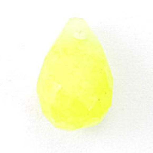 Semi prec 6x9mm drop fact jade lemon 6pc