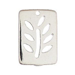metal 19x14mm rectangle tree NF SIL 10p