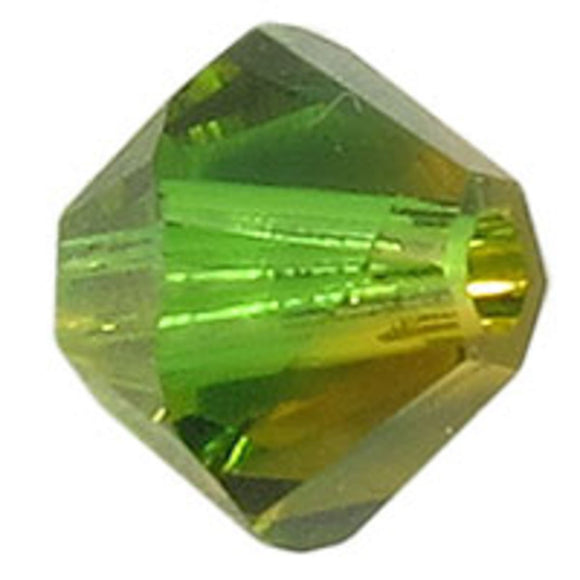 Austrian Crystals 4mm 5328 fern green topaz 40pc