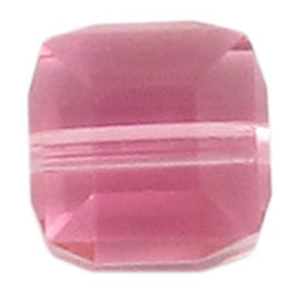 Austrian Crystals 6mm 5601 cube rose 4pc