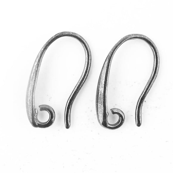 Metal 16mm D earring NF black 20pcs