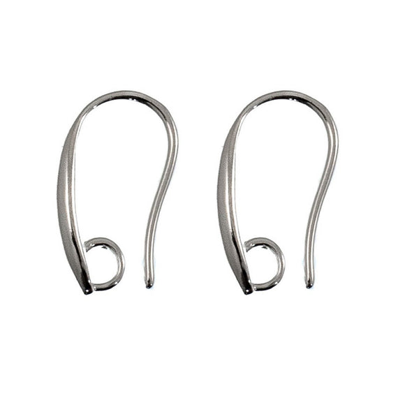 Metal 16mm D earring NF silver 50pcs
