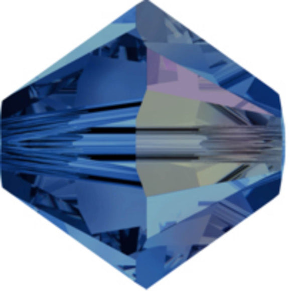 Austrian Crystals 4mm 5328 capri blue AB 30pc