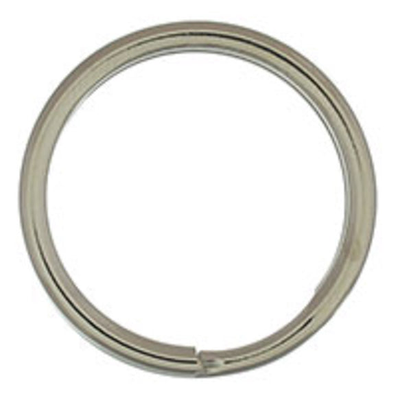 Metal 20mm rnd split ring nkl 12pcs