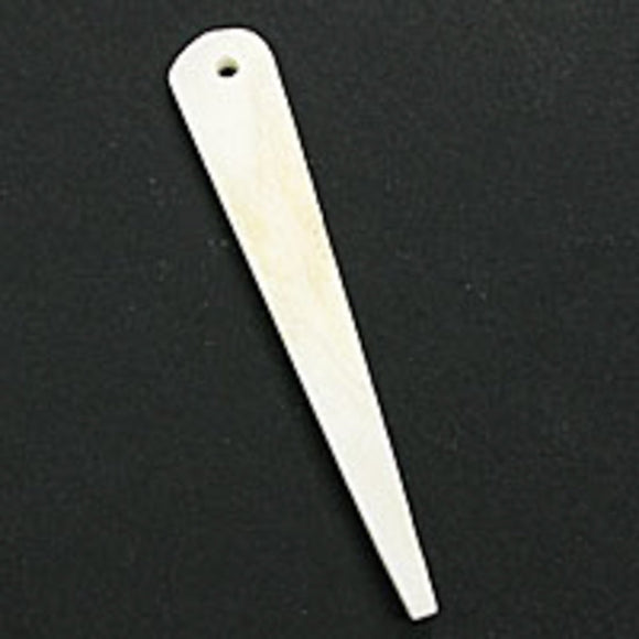 bone 4x55mm dagger pendant white 4pcs