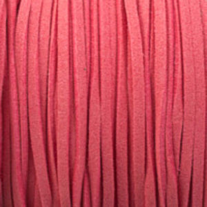 Faux suede 3mm flat candy pink 16+metres