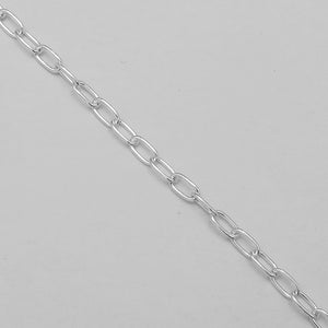 Sterling sil chain 5x3mm rectangle 50cm