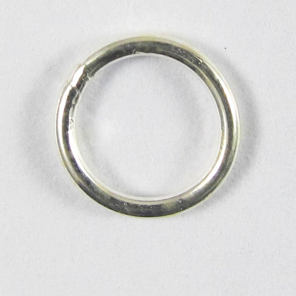 Sterling sil 7mm .8mm SOLDERED ring 6p
