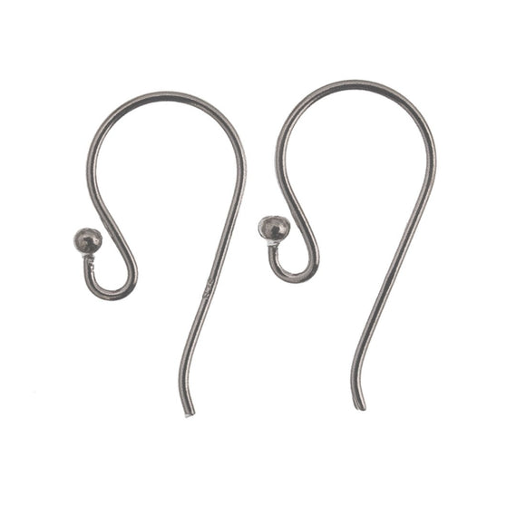 Sterling sil 20mm earring hook 4pcs