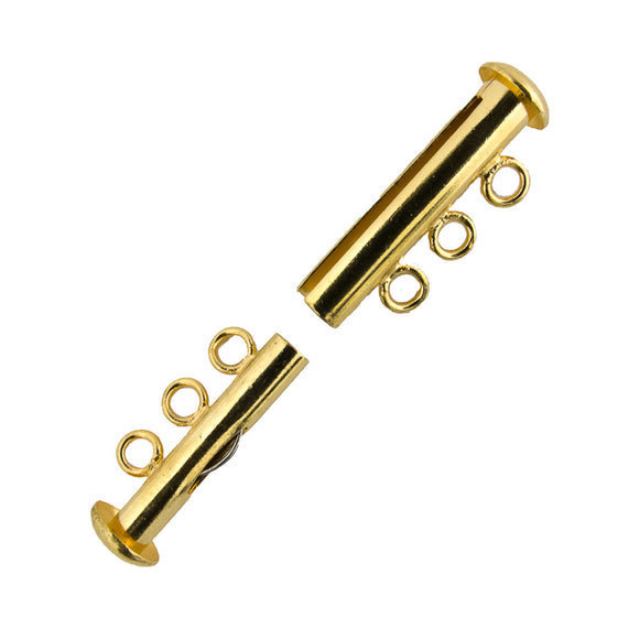Metal 22MM 3row magnetic clasp gld 3pcs