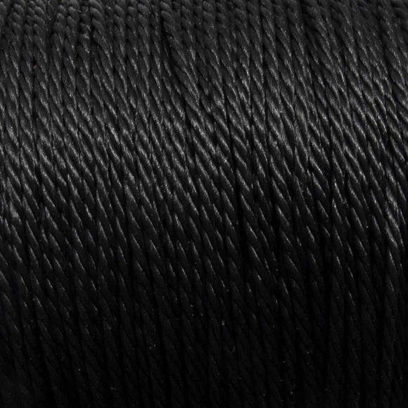 Cord 1mm twisted black 30mtrs