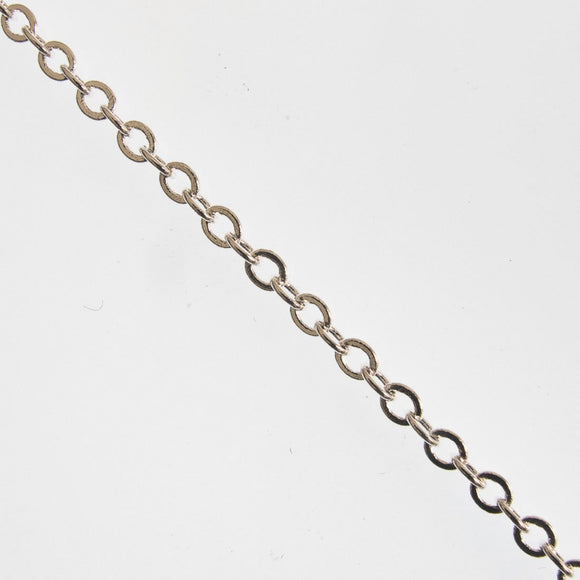 Metal chain 3x2.5mm flat oval sld SIL 10