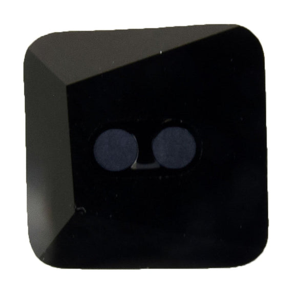 Austrian Crystals 12mm button square jet 2pc