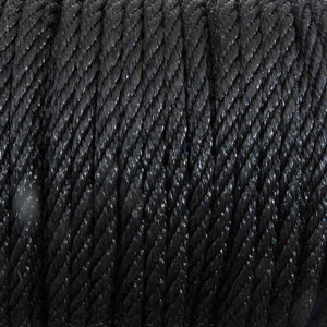 Cord 3mm rnd shinny rope black 100m