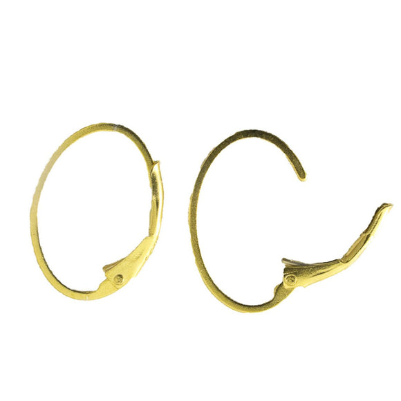 14k Gold Sterling sil 18mm oval E/R 10p