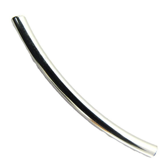 Metal 3x35mm rnd curved tube NF sil 30pc