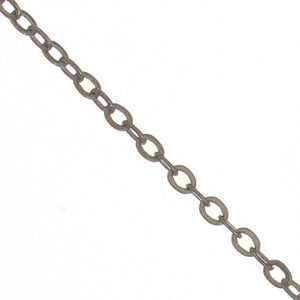 Metal chain 2.3x1.9mm flat oval nkl 2mts