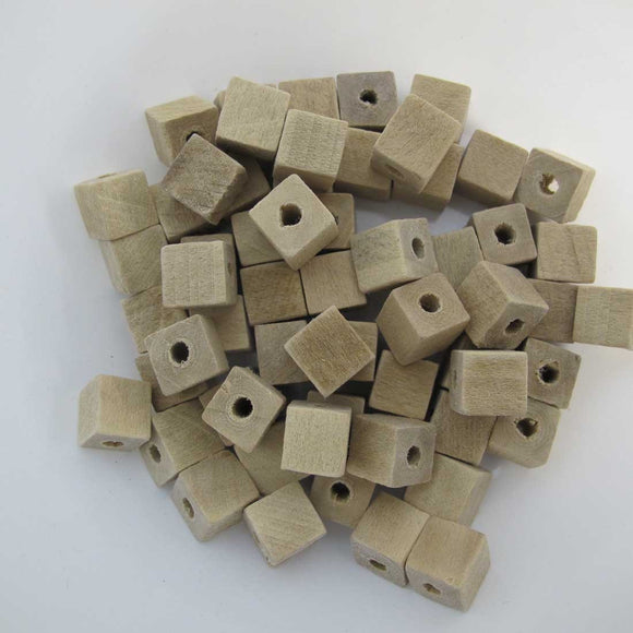 Wood 10mm cube raw 55pcs