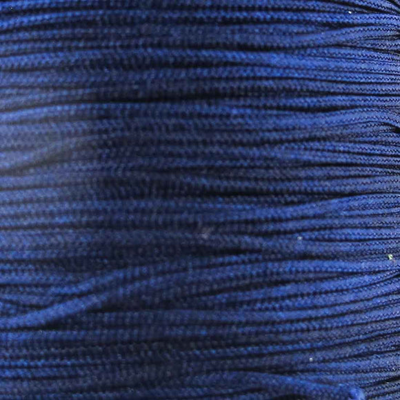 Cord 1mm rnd woven navy blue 40 metres