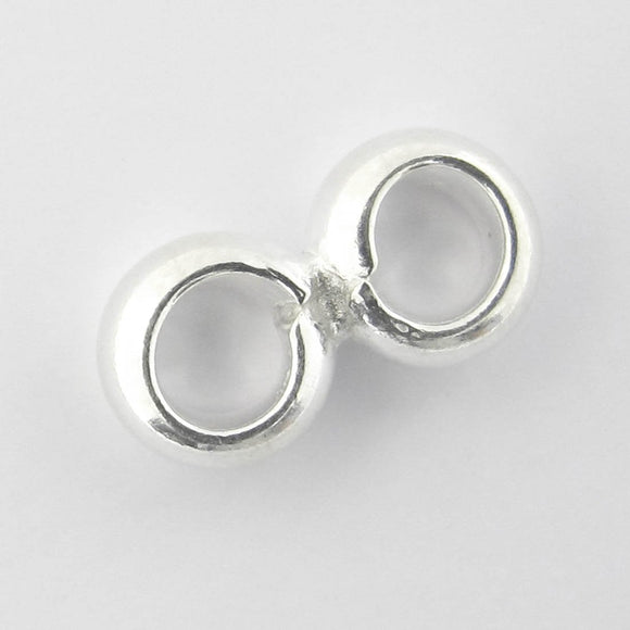 Sterling sil 3mm Double ring 1pc